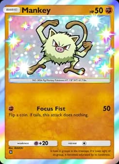 Mankey card in English