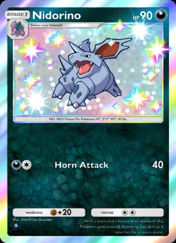 Nidorino card in English