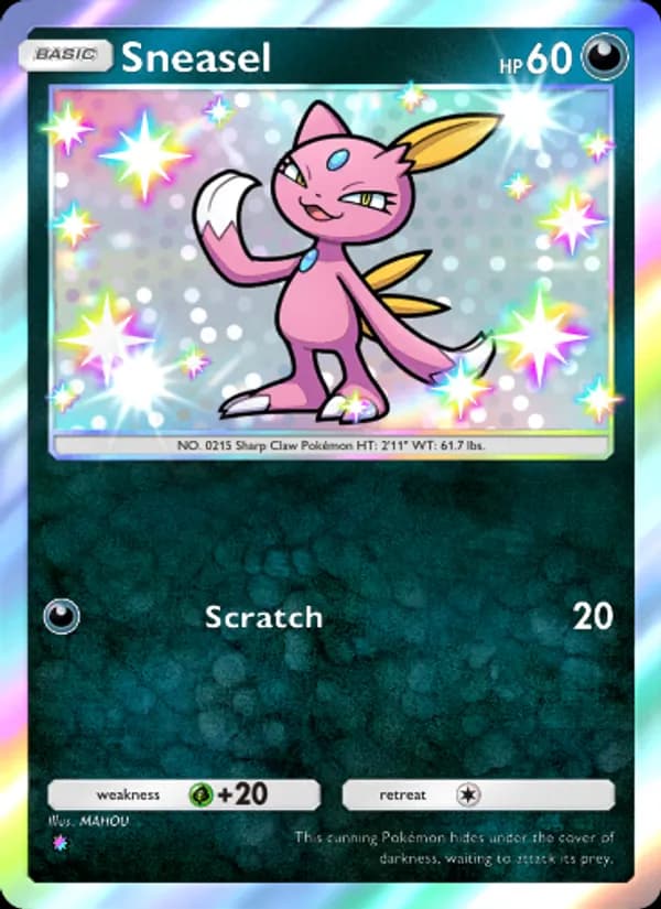 Sneasel card in English