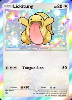 Lickitung card in English
