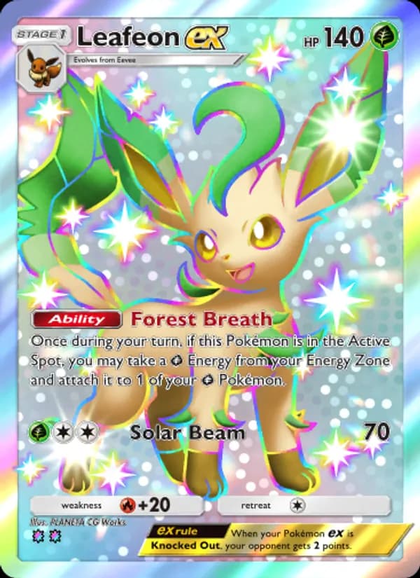 Leafeon ex card in English