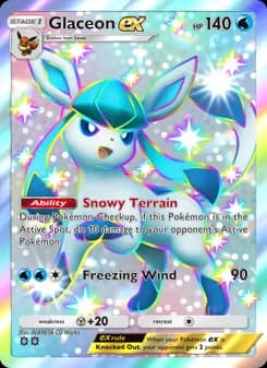 Glaceon ex card in English
