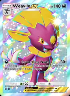 Weavile ex card in English
