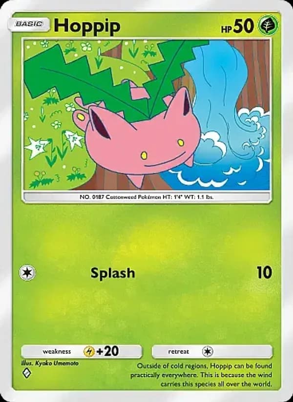 Hoppip card in English