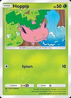 Hoppip card in English
