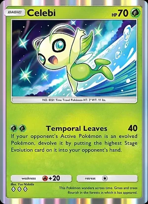 Celebi card in English