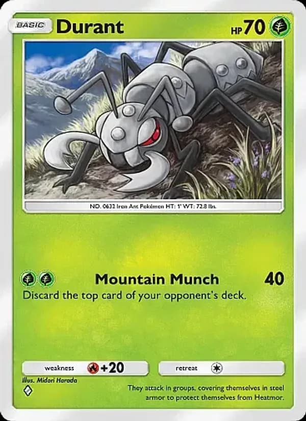 Durant card in English