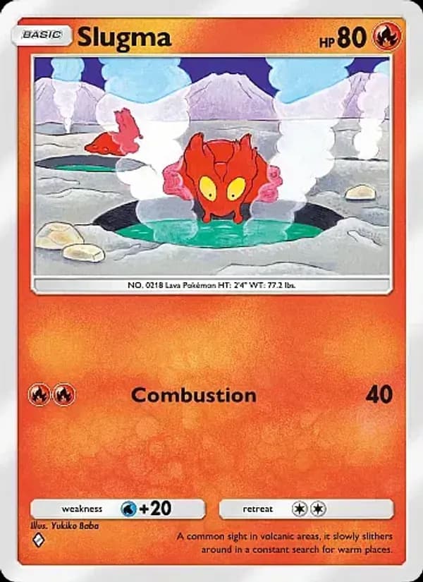 Slugma card in English