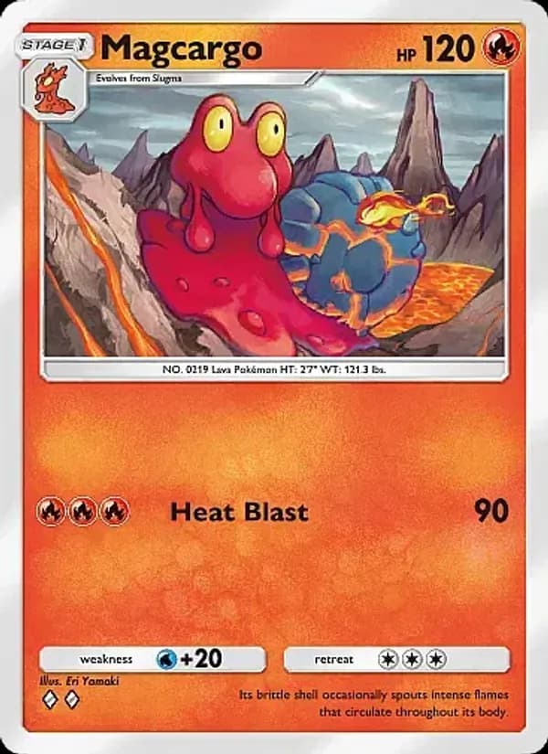Magcargo card in English