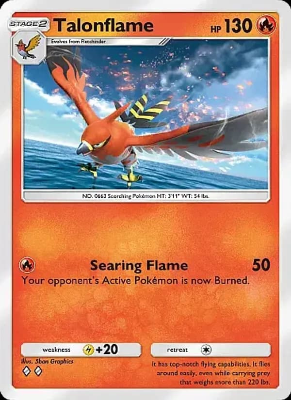 Talonflame card in English
