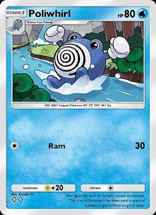 Poliwhirl card in English