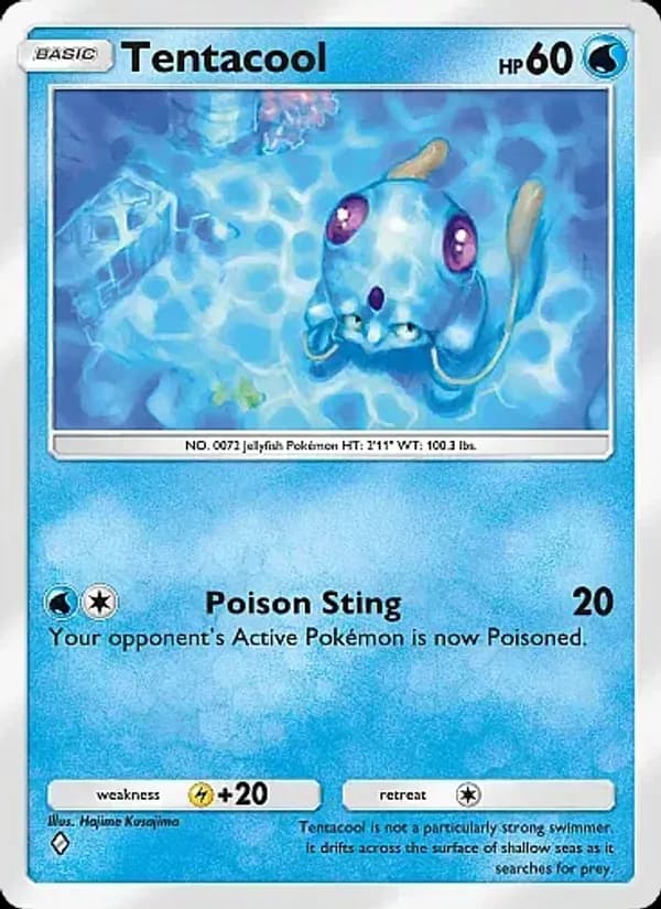 Tentacool card in English