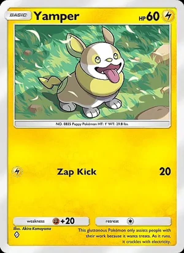 Yamper card in English