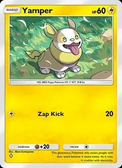 Yamper card in English