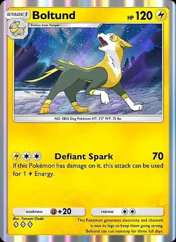 Boltund card in English