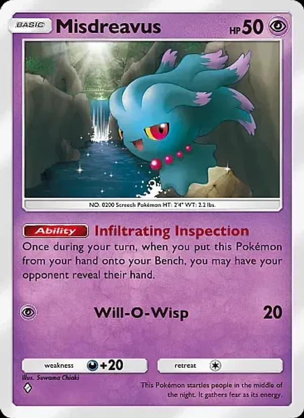 Misdreavus card in English