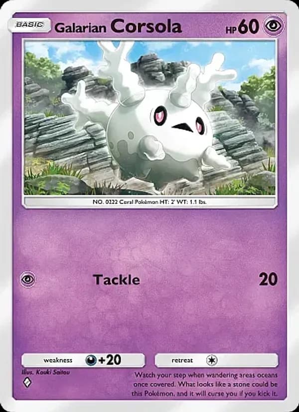Galarian Corsola card in English