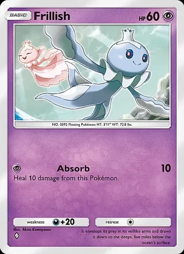 Frillish card in English