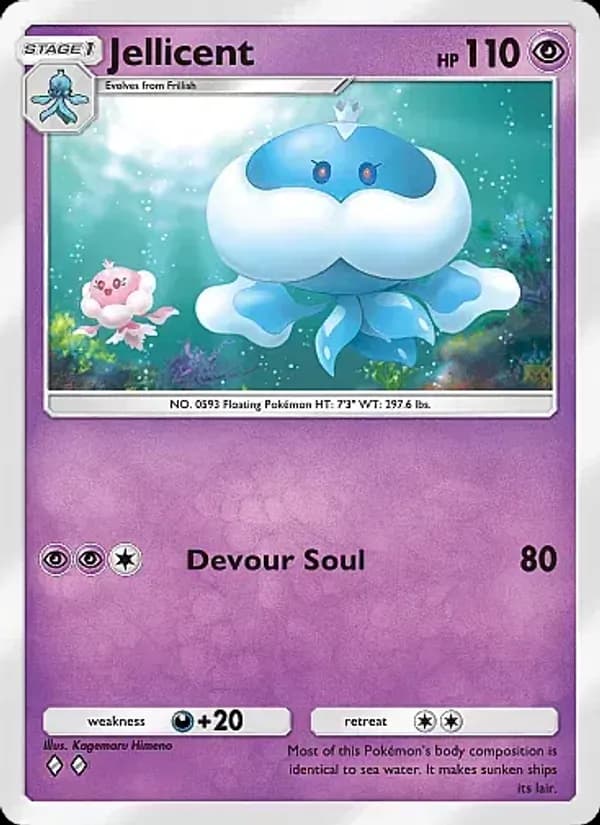 Jellicent card in English