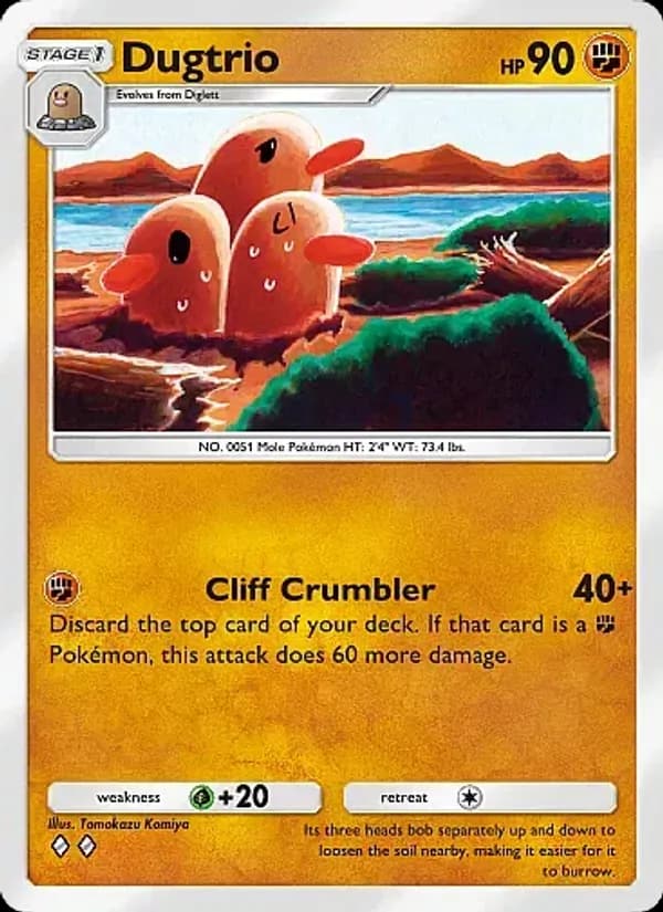 Dugtrio card in English