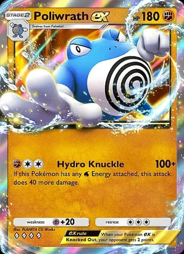 Poliwrath ex card in English