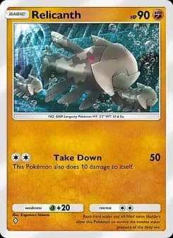 Relicanth card in English
