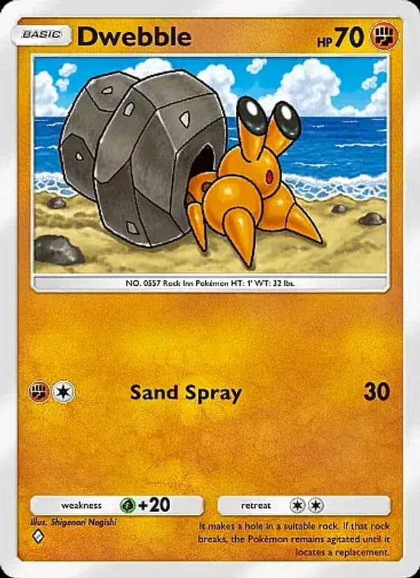 Dwebble card in English