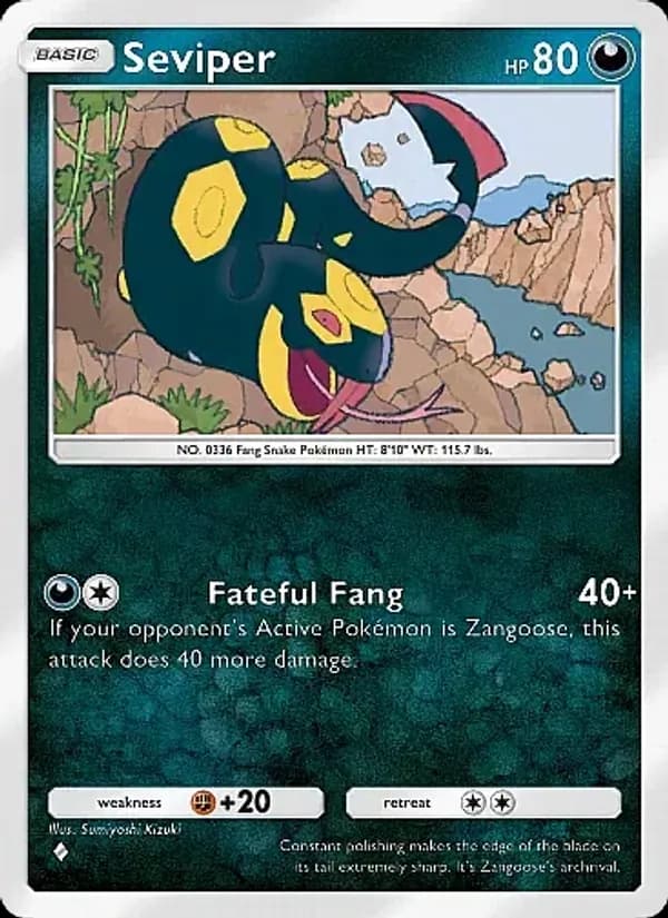 Seviper card in English