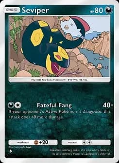 Seviper card in English