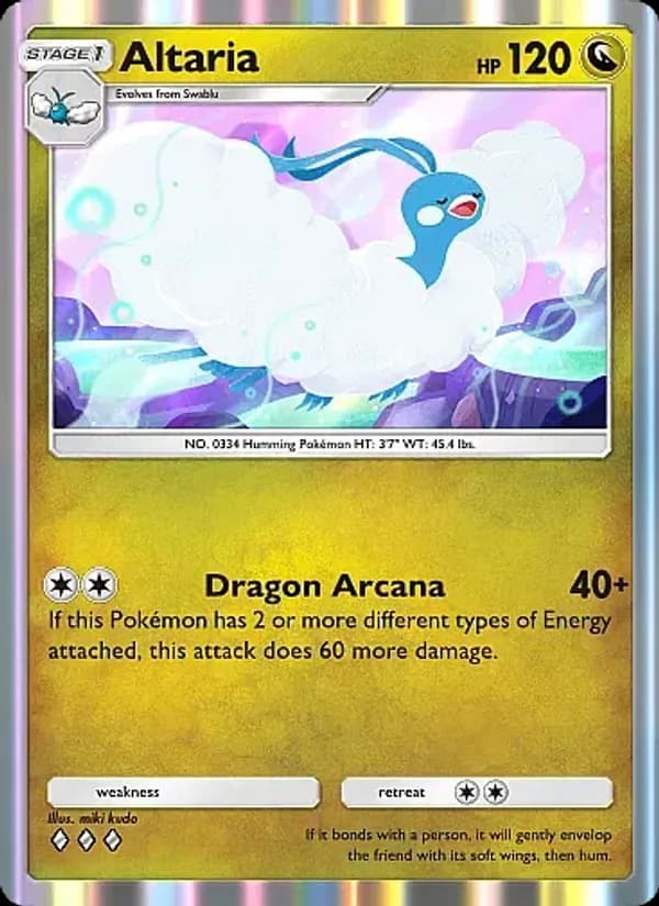 Altaria card in English