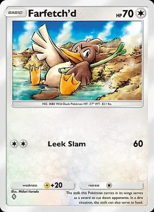 Farfetch'd card in English
