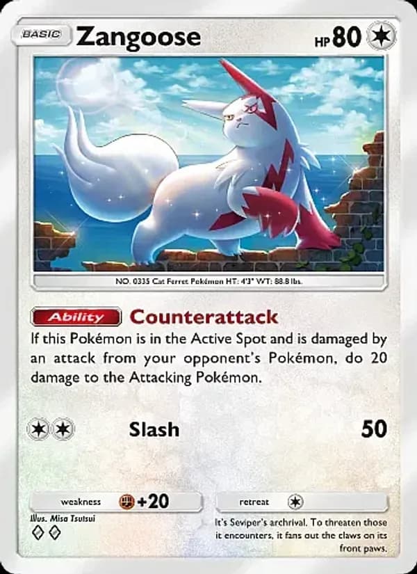Zangoose card in English
