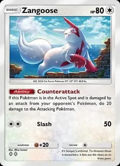 Zangoose card in English