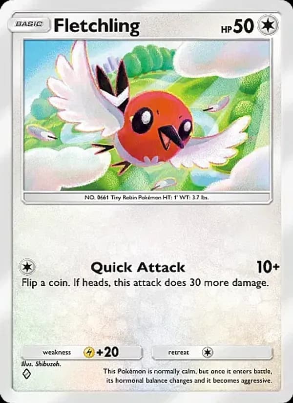 Fletchling card in English