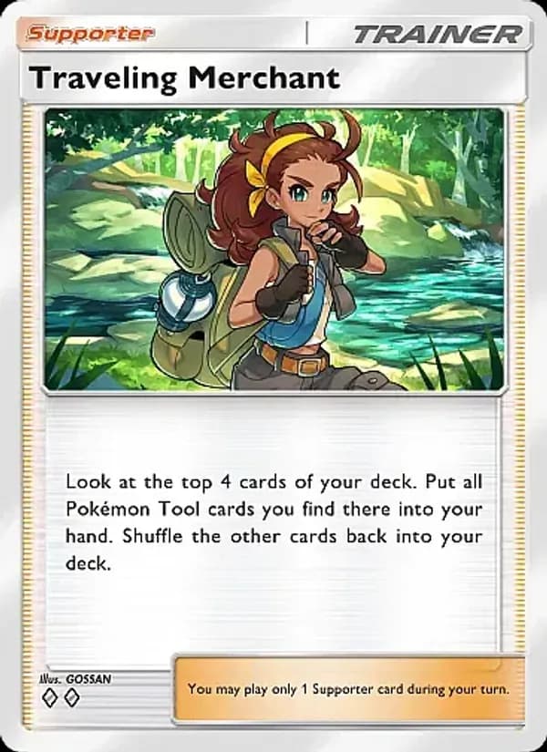Traveling Merchant card in English