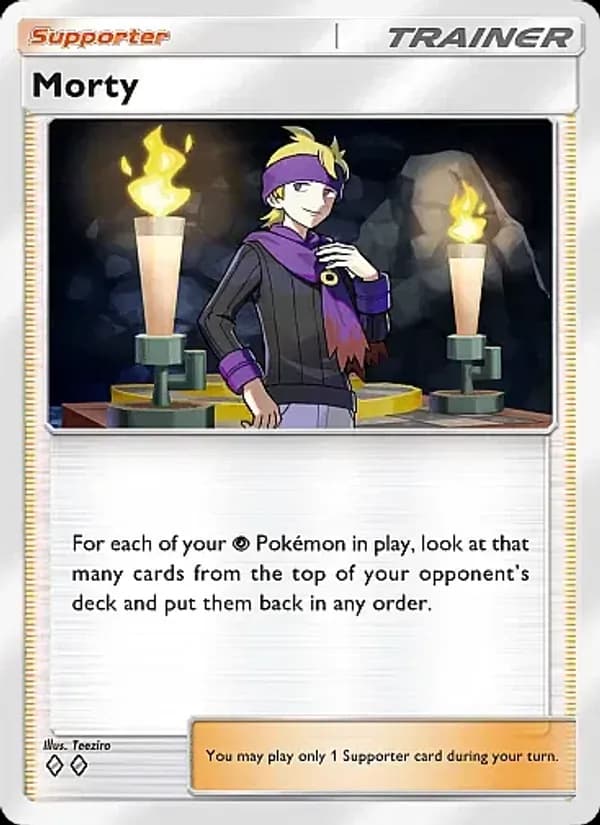 Morty card in English