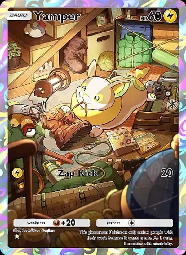 Yamper card in English