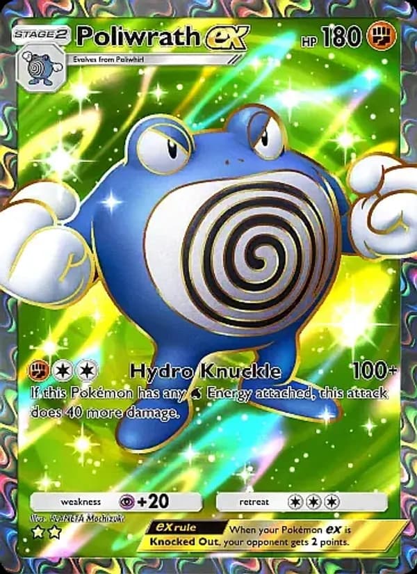 Poliwrath ex card in English
