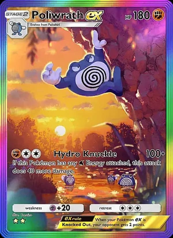 Poliwrath ex card in English
