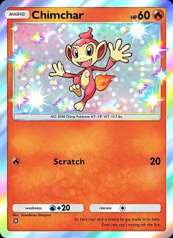 Chimchar card in English