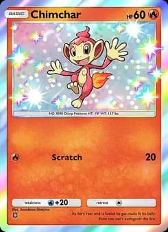 Chimchar card in English