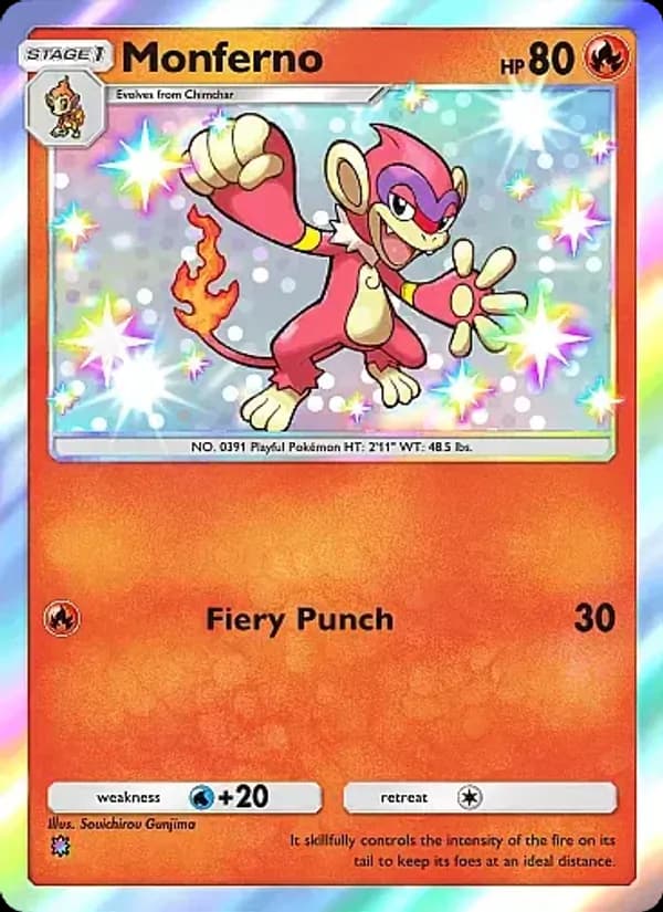 Monferno card in English