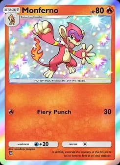 Monferno card in English