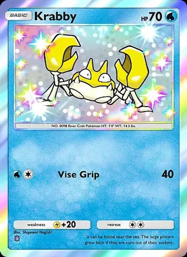 Krabby card in English