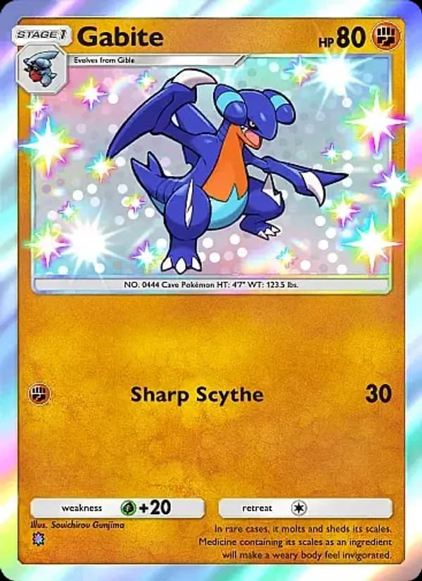 Gabite card in English
