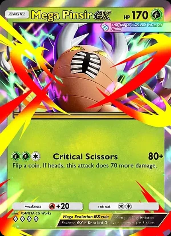 Mega Pinsir ex card in English