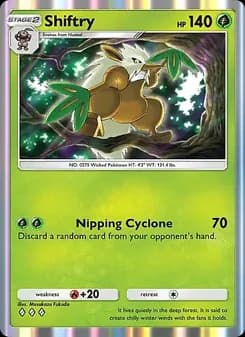 Shiftry card in English