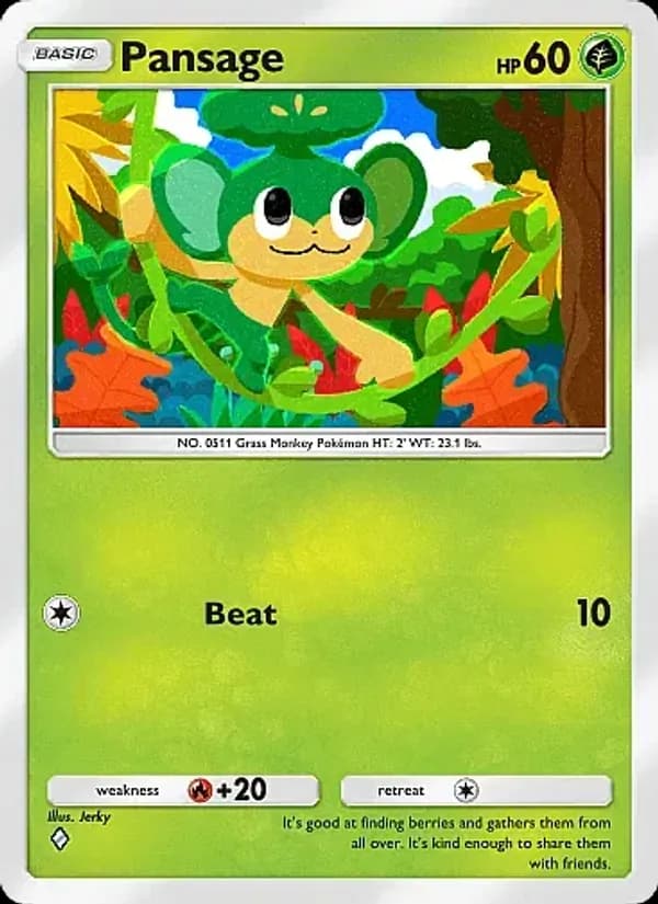 Pansage card in English