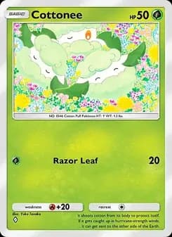 Cottonee card in English