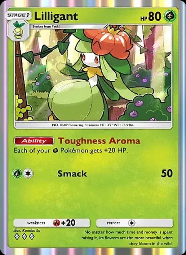 Lilligant card in English